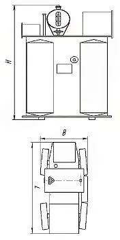 Фото чертежа ТМФ 1600/6/0,4